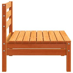 Juego de Sofás de Jardín de Madera de Pino Maciza Color Cera Marrón, Diseño Modular Grande de 2 Piezas - Product Image 6