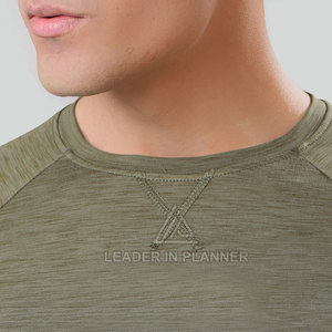 เสื้อยืดออกกำลังกายผู้ชายระบายอากาศได้ดี ขนาดสั่งทำ มีสินค้าในสต็อก ผลิตจากวัสดุคุณภาพดีที่สุด ผ้าฝ้าย 100% ทรงหลวม พิมพ์ลาย เสื้อยืดออกกำลังกายสำหรับผู้ชาย - Product Image 4