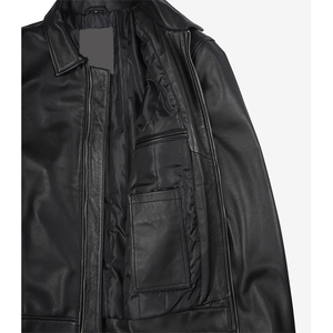 2026 OEM Top Trending Genuine Black Cowhide Leather <b>Jacket</b> For Men's High Quality Low MOQ Plus Size <b>Winter</b> Fashion Heated <b>Jacket</b> - Product Image 3