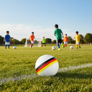 Balón de Entrenamiento de Fútbol Personalizable Naranja y Blanco, Diseño de Paneles Resistente al Desgaste, para Interiores, Juvenil, Desinflado, 0.4-0.45kg - Product Image 2