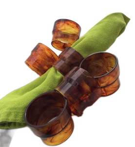 Ensemble d'anneaux de serviette décoratifs en résine pour l'agencement de table de fête, améliorant l'expérience culinaire de la célébration avec élégance - Product Image 5