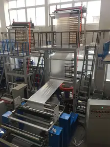 Automatic Single Layer Polythene Hdpe Ldpe Pp Pe Plastic Film Blowing Extrusion Machine 65 Plastic Extruder