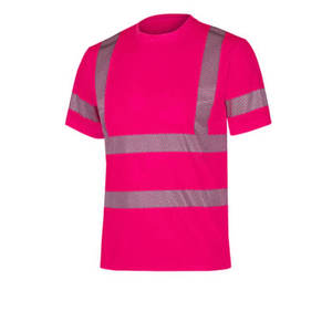 เสื้อยืดสะท้อนแสงความปลอดภัยสูงสำหรับผู้ชาย ผ้าฝ้าย 100% ระบายอากาศได้ดี แขนสั้น ชุดทำงาน พิมพ์ลายซิลค์สกรีน CIQ - Product Image 1