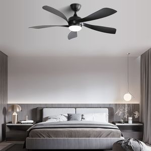 Ventilatore da soffitto moderno a LED da 52 pollici con pale in ABS dimmerabili a 3 colori, telecomando e motore DC reversibile (simile a W882P146310) - Product Image 6