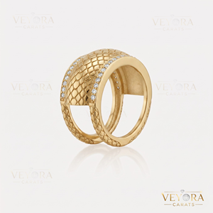 Anillo de moissanita con patrón escamas de plata 925 maciza de primera calidad, joyería de lujo, anillo inteligente. - Product Image 4