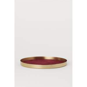 Plato de Servir Redondo Geométrico Moderno de Esmalte, Bandeja Decorativa de Metal para Mesa de Centro, Plato de Aperitivos Nórdico de Lujo Hecho a Mano - Product Image 3