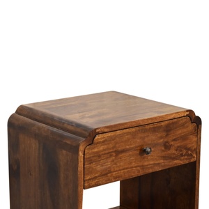 Enimo Nightstand Made Of Solid Mahogany Wood <b>High</b> Quality With Brown Finishing For Indoor Use . - Product Image 4