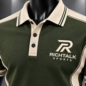 Men's Green Short Sleeve for Shirt with Contrast <b>Trim</b> Regular Fit Sporty Style Digital Printing Jersey <b>Fabric</b> - Product Image 4