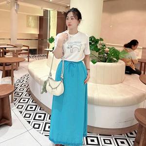 Ensemble long 2 pièces pour femme, manches courtes, coupe ajustée, en dentelle unie 100 % polyester, qualité OEM, pour usage quotidien décontracté - Product Image 1