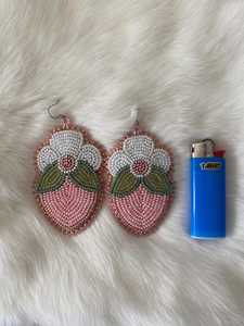 Pendientes Florales Hechos a Mano TIMELESS CRAFT con Cuentas, Diseño de Flores Rosas y Blancas, Joyería de Moda para Mujer - Product Image 3