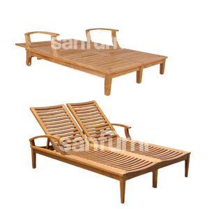 Banc de jardin en teck pour l'extérieur, 2 places, design contemporain, résistant aux intempéries, meubles de jardin - Product Image 4