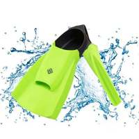 Aletas de natación para niños y adultos con logotipo personalizado nuevo de fábrica, diseño profesional OEM/ODM, aleta corta de buceo de silicona gratis para entrenamiento