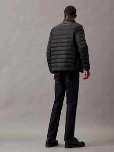Veste matelassée imperméable légère en polyester sur mesure, coupe classique, col montant, poches zippées à la taille, vêtement d'extérieur d'hiver - Product Image 5