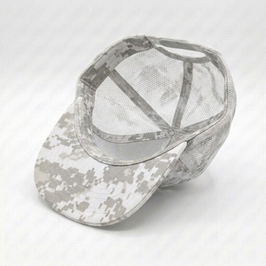 Custom Full Mesh Digital Camo <b>Flat</b> Brim <b>Cap</b> Breathable Outdoor Hat Leather Patch OEM Private Label Manufacturer Supplier - Product Image 4