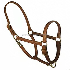 Dos de cheval réglable en cuir de bronzage de finition élevée avec la double couture et la boucle et les anneaux plaqués par laiton solide de rembourrage doux toutes les tailles - Product Image 1