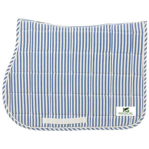 Almohadilla para Silla de Montar de Alta Calidad para Todo Uso, con una exterior de poliéster adornada con un elegante patrón de rayas veraniegas - Product Image 1