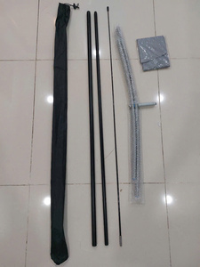 ชุดธงขนนกแบบกำหนดเองพร้อมเสาและฐานสำหรับป้ายโฆษณาภายนอกอาคาร รับผลิตแบบ OEM ODM พร้อมการพิมพ์แบบ Dye Sublimation - Product Image 3