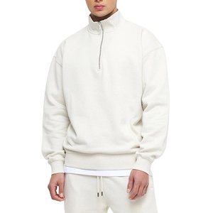 2026 Custom Logo Half <b>Zipper</b> Sweatshirts Hoodies Mock Neck Sweatshirts for Men High Quality Cotton Sweatshirts OEM Service - Product Image 2