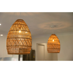 Eco Friendly Woven Rattan Antique Round Pendant Lamp Handmade <b>Ceiling</b> <b>Light</b> for Home - Product Image 5