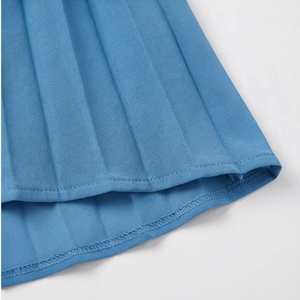 Women Pleated Chiffon Midi <b>Skirt</b> Solid Color Knee Length Regular Waistline Organza Fabric All Seasons Style - Product Image 6