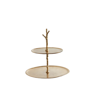 Modern Design Gold Metal 2 Tier Cake Stand Dessert Platter For Luxury Chocolate & <b>Confectionery</b> & Event Serving Tray Low Price - Product Image 5