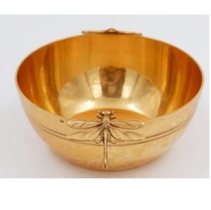 Grand saladier en laiton de grande capacité, design artisanal, forme irrégulière, pour servir des aliments, des salades, des fruits et des en-cas - Product Image 2