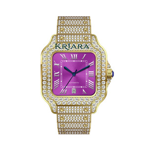 Montre mécanique de luxe pour homme en acier inoxydable avec diamant Moissanite de qualité supérieure, idéale pour les cadeaux de fiançailles et les soirées - Product Image 5
