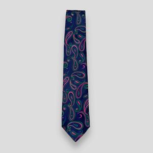 Tie Benon Pigre Blue Floral Printed Silk Tie <b>Luxury</b> <b>Gift</b> <b>Box</b> for Gifting - Product Image 2
