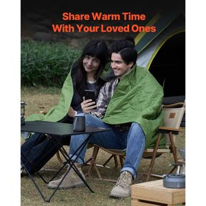 Grande couverture de camping en polaire polyester 330 GSM, chaude, imperméable, coupe-vent, ignifuge, idéale pour les pique-niques - Product Image 4