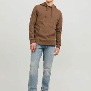 Veste polaire sportive en coton 330g personnalisée, unisexe, à capuche zippée, pour l'automne, avec capuche unie, en tissu tricoté décontracté - Product Image 5