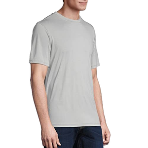 Camisetas esenciales de tela suave para el día a día, camisetas informales con cuello redondo para hombre, camisetas lisas de algodón de manga corta - Product Image 4
