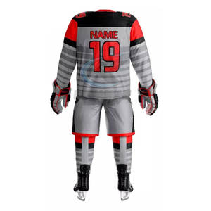 Uniforme de hockey sobre hielo personalizado de alta calidad, 100% poliéster, uniforme de equipo para hockey sobre hielo en venta - Product Image 3