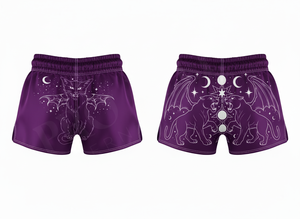 Shorts de combat pour hommes en satin avec design graphique pour entraînement et compétition (Karate, Kickboxing, Muay Thai, MMA) - Product Image 5