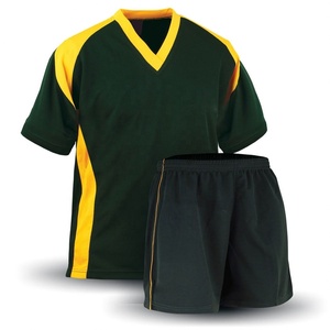 V <b>Neck</b> Men Outdoor Hockey Training Set Two Tone Breathable Short Sleeve Shirt and <b>Padded</b> Athletic Shorts - Product Image 6