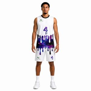 ชุดยูนิฟอร์มบาสเก็ตบอล Galaxy Drip สำหรับผู้ชาย แบบสั่งทำพิเศษ เสื้อเจอร์ซีย์ตาข่ายแบบซับลิเมชั่น กางเกงขาสั้น ชุดกีฬาสำหรับทีม ชุดอุปกรณ์สำหรับการแข่งขัน ขายส่งแบบ OEM! ! - Product Image 2