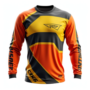 Maillot de cyclisme pour vélo, motocross, manches longues, respirant, coupe-vent, séchage rapide, spandex/coton, automne, extérieur, chemise de motocross - Product Image 5