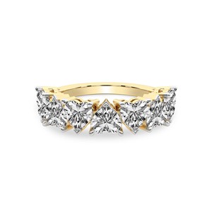 Elegant <b>Jewellery</b> 18k Solid Gold Rafaela Heart Lab Diamond Anniversary Band IGI Certification Available VS1 Quality Ring - Product Image 3
