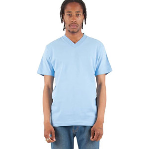 T-shirts col en V à manches courtes 6,2 oz personnalisables, style streetwear, en coton 100 % américain épais, vente en gros, unis - Product Image 4