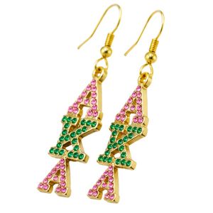 Pendientes de Cristal Austriaco Brillantes, Color Dorado, Joyería Colgante de Moda, Elegantes Pendientes con Diseño de Letras, Accesorio de Regalo para Mujer - Product Image 5