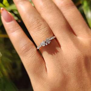 Mixed Cut Moissanite <b>Diamond</b> <b>Ring</b> for Women - Product Image 5