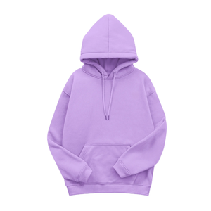 เสื้อฮู้ดผู้ชายสีครีม ทรงปกติ ผ้าฝ้ายเฟรนช์เทอร์รี่ สไตล์ลำลอง สีพื้น มีกระเป๋า เหมาะสำหรับใส่ในฤดูใบไม้ร่วง - Product Image 3