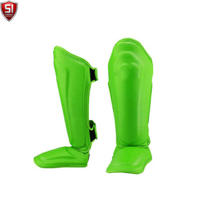 Protège-tibias de boxe pour entraînement de combat, protection de la cheville et du cou-de-pied, chauffe-jambes MMA Muay Thai, protège-tibias légers en PU - Product Image 4