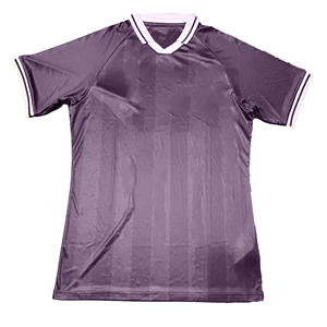 Camiseta de Manga Corta con Cuello en V para Hombre, Color Morado Sólido, Corte Regular, Ribete en Contraste, Estilo Casual, 100% Poliéster Tejido - Product Image 1