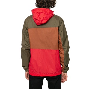 Color Block Zipper Hooded Men Windbreaker Jacket Breathable <b>Mesh</b> Lining Casual Outdoor Nylon Windbreaker Jacket - Product Image 2