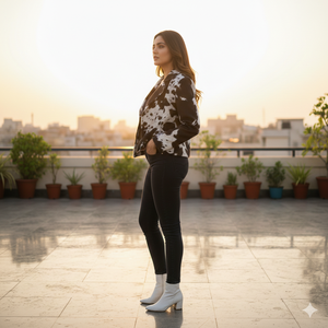 Pantalones Largos de Motociclista para Mujer, Hechos a Mano, Estilo Vintage, Cuadrados, de Spandex/Algodón, Impermeables, Transpirables, Inspirados en el Oeste - Product Image 3