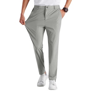 <b>Mens</b> Casual <b>Stretch</b> Pants Lightweight Breathable Slim Fit Elastic Waist Anti-Wrinkle Machine Wash Business Casual OEM Service - Product Image 5