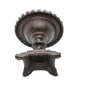 Porte-bougie vintage en fonte, robuste, en métal, fait main, pour bougies piliers, pour table à manger, décoration intérieure - Product Image 2