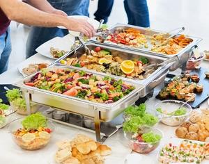 Juego de 4 recipientes rectangulares de acero inoxidable premium para buffet y calentador de alimentos al mejor precio - Product Image 1