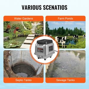 109L/Min pompa ad aria lineare per il sistema di aerazione di acquacoltura per 1/2 acri stagni 10 FT Deep Water giardini rifiuti trattamenti settici - Product Image 6