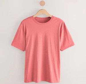 T-shirt homme de haute qualité, tissu confortable, streetwear, grandes tailles, t-shirt épais pour homme, couleur rose clair, col rond - Product Image 3